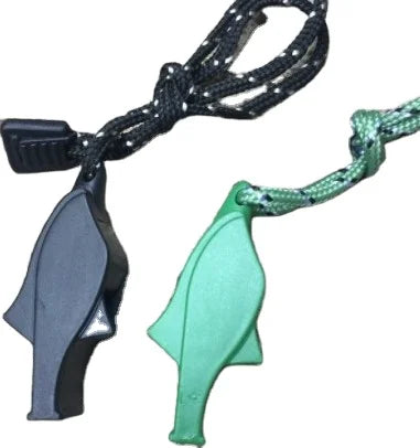JAXY Reflecting Lanyard End Outdoor Loud Db Animal Shape Emergency Plastic Camping Whistles