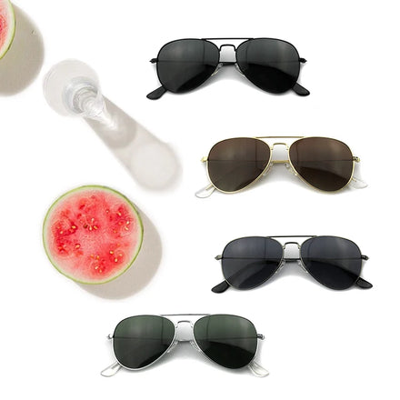 2025 Trendy Custom Logo Sun Glasses Oversize Metal Fashion Polarized Full Rim Durable Lightweight Unisex Adults Pilot Style