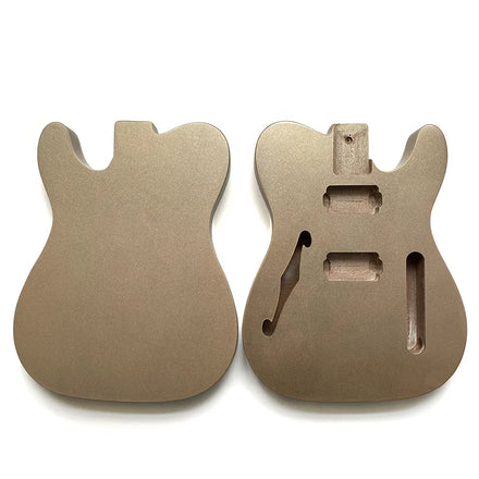 Custom Mahogany Electric Guitar Body Metallic Champaigne TL Guitar Body with F Hole Style