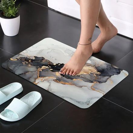 Super Absorbent Floor Mat Non Slip Soft Wrinkle Marble Free Bathroom Floor Rugs