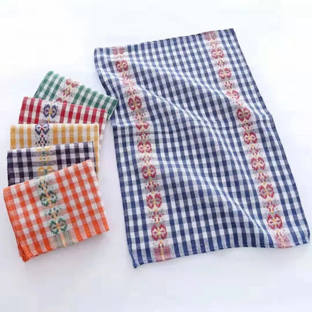 OEM Factory Wholesale Custom Logo 100% Cotton Handkerchief Kitchen Towel Linen Dish Towel With Printed Pattern for Cleaning