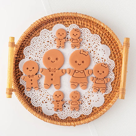 Saffron 3 Sizes Plastic Fondant Embosser Gingerbread Man Cookie Cutter for Ginger Snap Cookies Variety Sizes for Perfect Baking