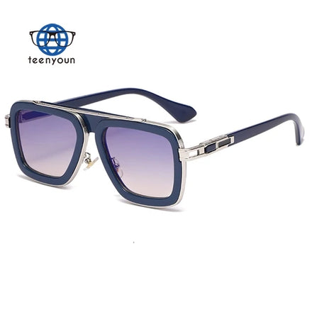 Teenyoun Retro Box Classic Brand Men's Punk Internet Celebrity Women's UV400 2023 Sun Glasses Sunglasses
