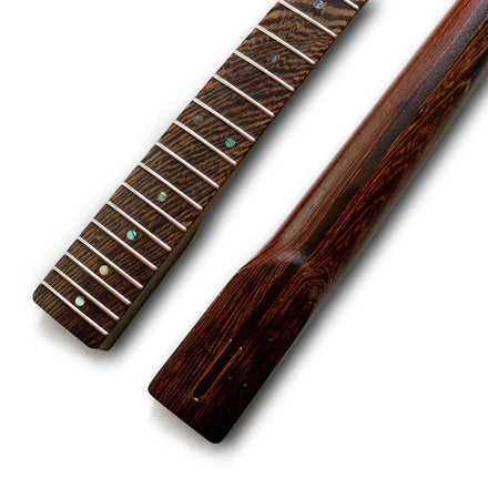 22 Fret 9.5 Inch Radius Wenge Electric Guitar Neck Replacement Chicken Wing Wood ST Guitar Neck for Sale