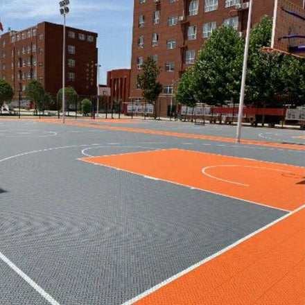 Arlott Floor Tiles Used for Basketball Gym Court with Basketball Court Layout