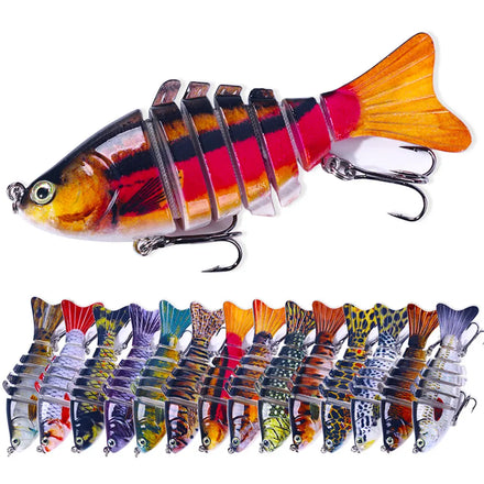10cm/15g Artificial Fishing Lure Multi Jointed Lifelike Glide Hard Swimbait Swim Bait for Bass Pike Crappie