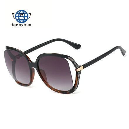 Teenyoun Personalized Oversized Diamond Cutting for Women 2023 Sun Glasses Sunglasses