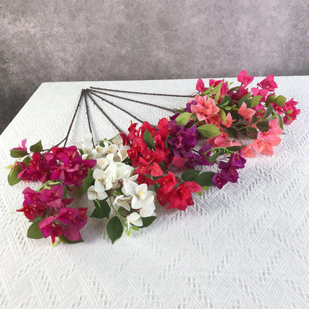 High Quality Silk Flowers Bougainvillea Artificial Triangle Plum Flower Bougainvillea for Home Wedding Decor
