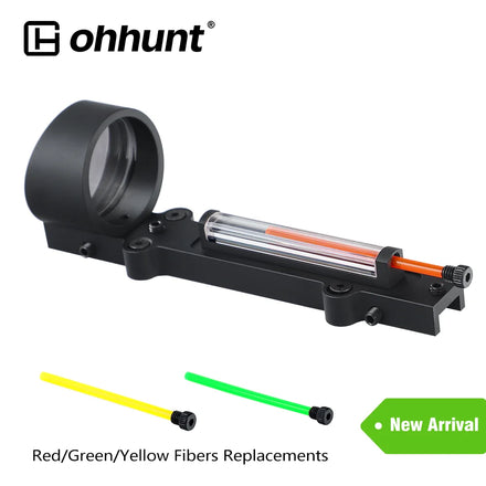 Ohhunt New Fiber Optic Sight 1x32 Red Yellow Green Circle Dot Hunting Tactical Optical Sight