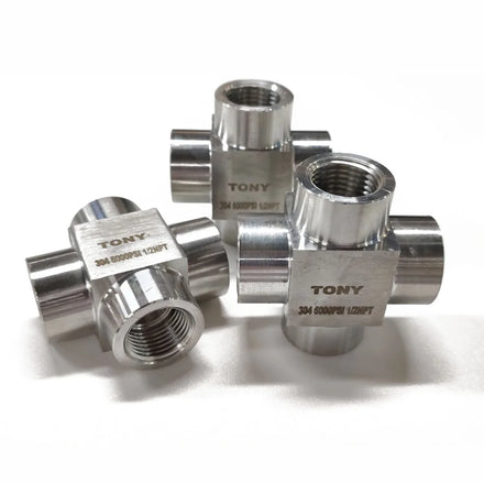 COVNA Urgent Order NPT/BSP/G Stainless Steel SS304 316 Cross Pipe Fitting High Pressure Female Male Thread Cross Pipe Fitting