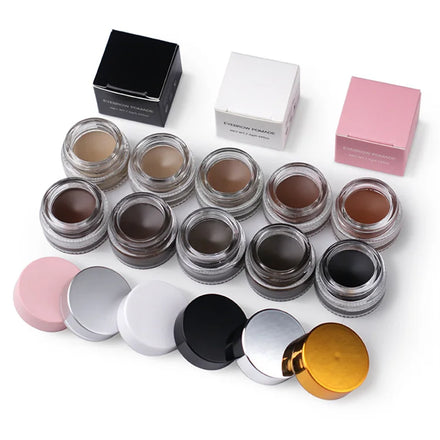 White Pink Custom Vegan Eye Brows Pomades Long Lasting Brow Gel Pomade Private Label Waterproof Brow Pomade