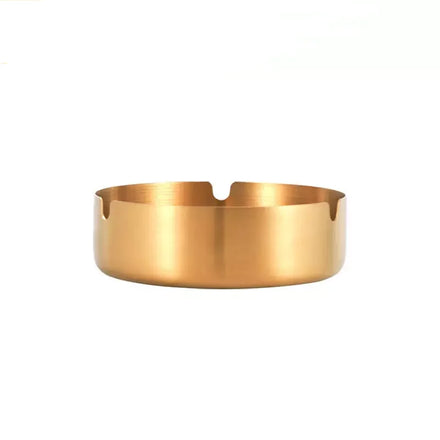 Classic Stainless Steel Cigar Ashtray Portable Round Design Durable