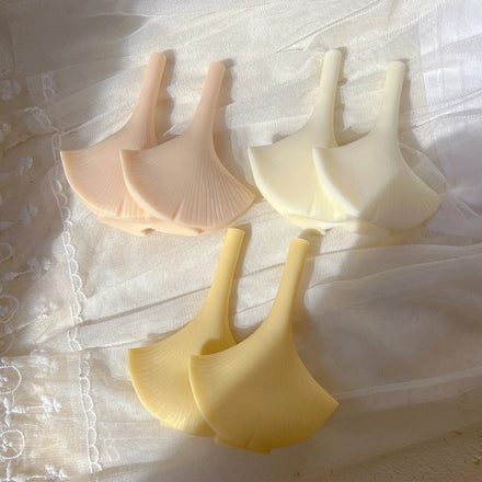 S size Double Leaf Ginkgo Leaf Candle Mold Modern Home Decorative Wax Mould Aesthetic Decor Pillar Leaf Silicone Mold