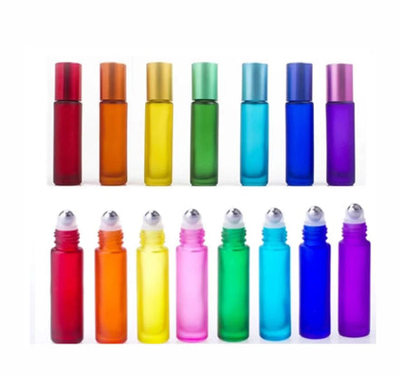 Wholesale 10ml Frosted Glass RollOn Perfume Bottle With Metal Infuser Ball for Private Label Lip Oil