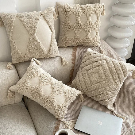 Modern Tufting Geometric Cushion Cover Living Room Bedroom Car Hotel Cushion Cover
