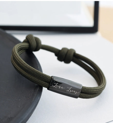Customizable Stainless Steel Bracelet Personalized Sailing Rope Surf Bracelet for Men Valentine's Day Gifts