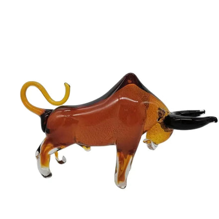 Handmade Modern Art Glass Bull Sculpture Exquisite Design Business Gifts Glass & Crystal Vases