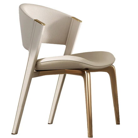 Designer Italian Stainless Steel Light Luxury Leather Modern Dining Chair for Hotel and Home Furniture