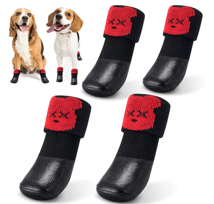 Adjustable Straps Breathable Cotton Dog Boots Anti-Slip Sole Waterproof Soft Paw Protectors Classic Style Hot Pavement Resistant