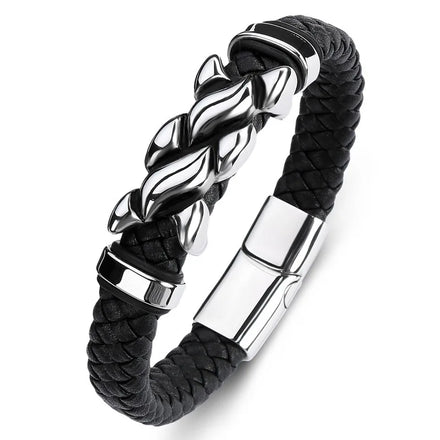 High Quality Hip Hop Leather Punk Bracelets With Magnet Buckle Personality Jewelry Men Bracelet