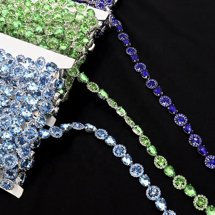 F002 Wholesale Rhinestone Trim Good Quality Crystal Chain for the Dress Rhinestone Back Chain Decoration