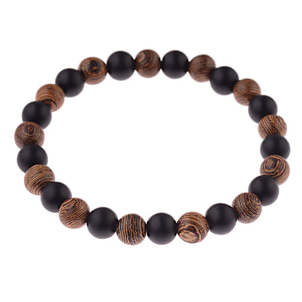 White Matte Wood Grain Style Casual/Sporty Women's Bangles Rhinestone Wood Beads-Anniversary/Engagement/Wedding Gifts Douvei