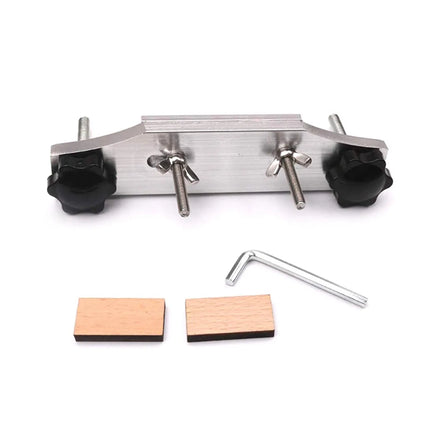 Metal Guitar Bridge Clamp Stainless Steel Guitar Bridge Bonding Tool for Luthiers With Wooden Block Guitar Luthier Tools
