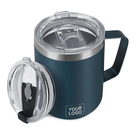 12oz 16oz Double Walled Stainless Steel Coffee Mug Insulated Flask Colorful Coffee Cups Custom Logo Tumbler with Handle