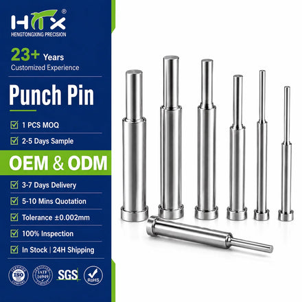 High Precision Tapered Punch Pins and Dies SKD11 SKH51 Straight Mold Metal Punch Pin for Sheet Metal Stamping Custom OEM