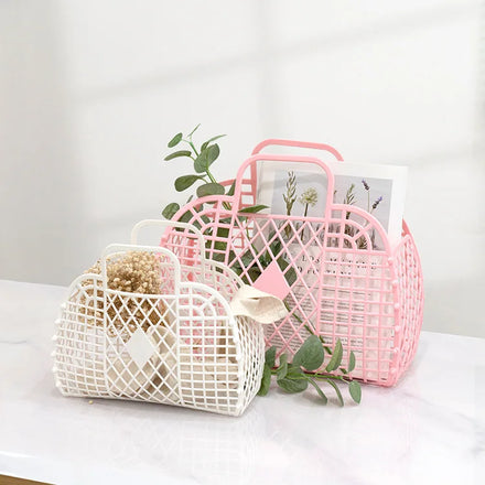 Factory Direct Selling Personalized Retro Foldable Purse Plastic Vintage Bag