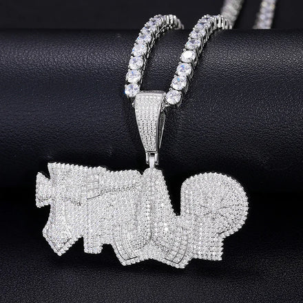 Dropshipping 925 Sterling Silver D VVS Moissanite Cross Gun Prayer Hand Pendant Necklace Hip Hop Fashion Jewelry for Women Men