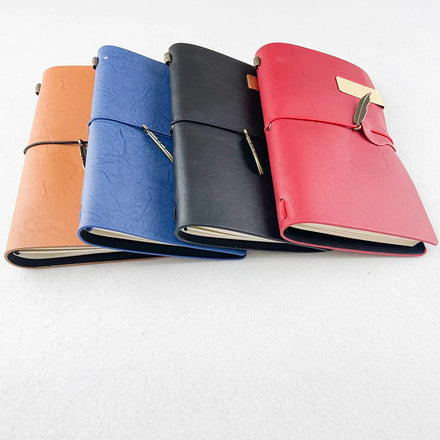 A5 6 Ring Binder Cover Leather Notebook Journal Dairy Note Book Gift Set with Custom logo Wedding Souvenirs for Guests