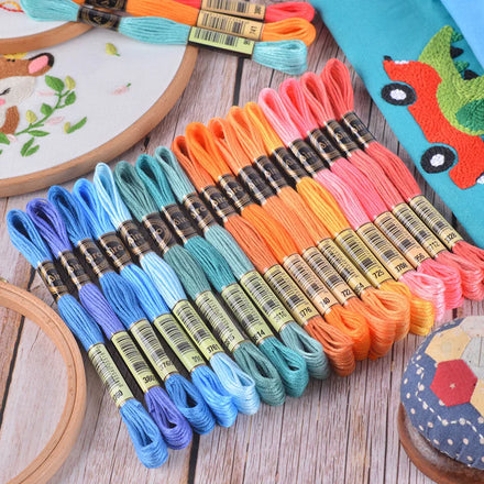 482 Colors Embroidery Floss Cross Stitch Thread 6 Stands 8 Meter Per Piece Embroidery Floss Wholesale
