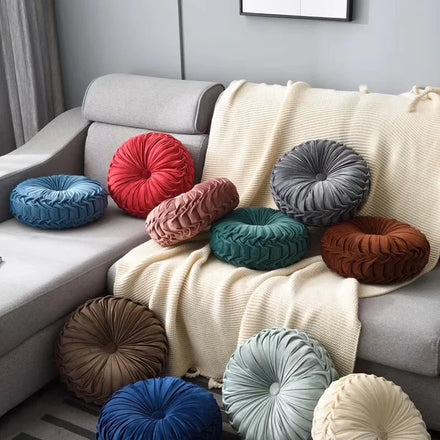 Nordic Velvet Pumpkin Soft Cushion Living Room Bedroom Car Hotel Cushion