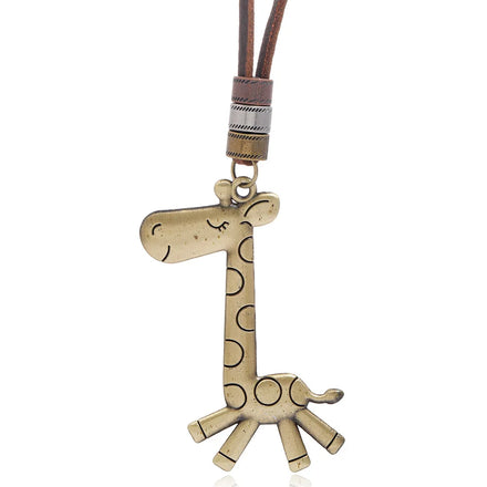 New Design Trendy Alloy Feather Pendant Necklace with Antique Bronze Plated Chains Unisex Gift for Men