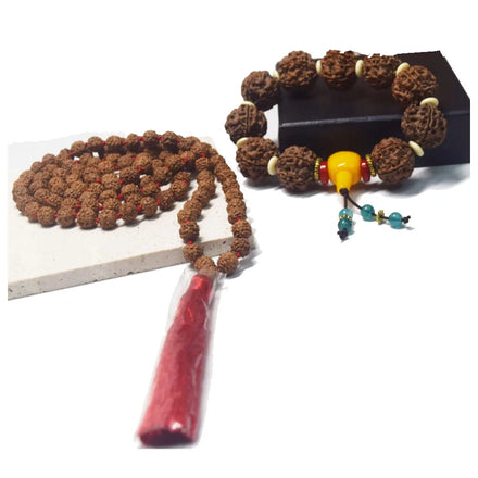 Bulk Handmade Natural Rudraksha Bodhi Seed Bead Mala Prayer 108 Chakra Knotted Meditation Yoga Beads Necklace Bracelet Jewelry