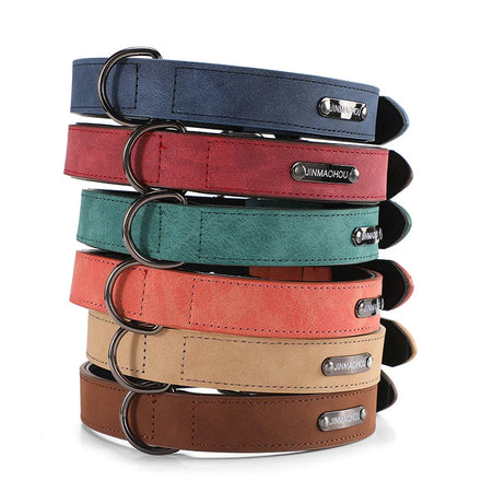 Factory Direct Sales Waterproof Microfiber Solid Comfortable Outdoor Pet Dog Collars Adjustable Luxury Pet Dog Leashes