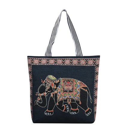 2026 New Arrivals Canvas Shoulder Bag Ladies Fashion Printed Large Capacity Shopping Tote Handbag