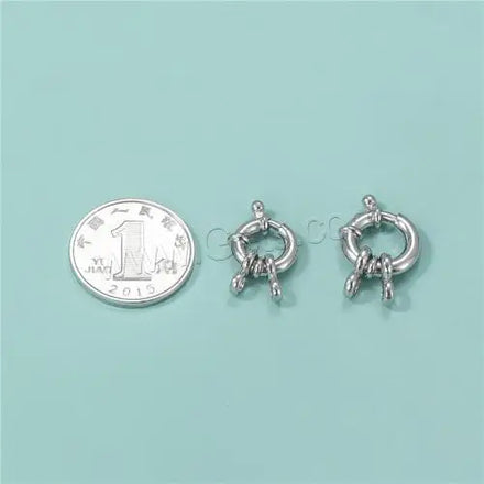 DIY Fashion Jewelry Making Findings 925 Sterling Silver Spring Ring Clasp Donut Plated More Colors for Choice 1606716