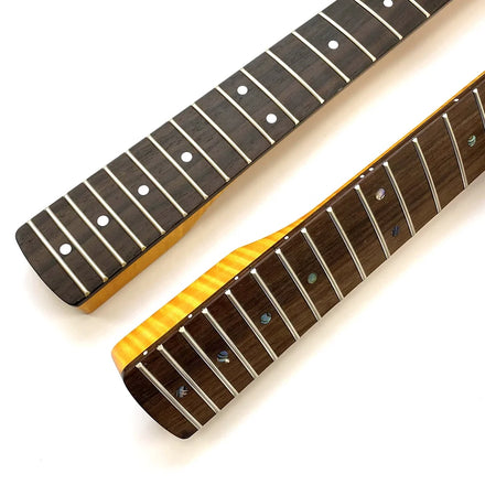 25.5 Inch ST Guitar Neck 21 Fret Vintage Tiger Flame Maple Electric Guitar Neck With Rosewood Fingerboard
