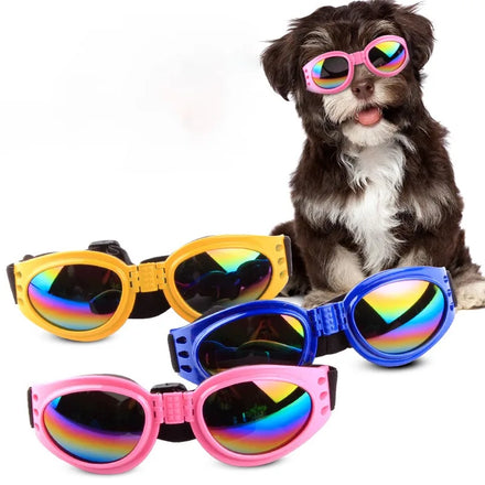 Dog Sunglasses UV Protection Eye Wear Protection with Adjustable Strap Pet Glasses Cool Waterproof Dog Sunglasses