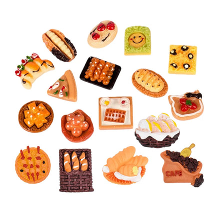 New Cute Kids Dollhouse Play Elf Props Diy Accessories Miniature Bread Flatback Resin Charm