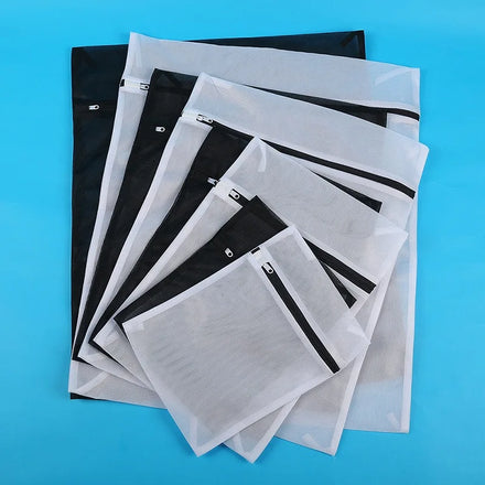 Wholesale Black Laundry Bag Refined Net Custom Size Reusable Cloth Washing Net Mesh Laundry Wash Bags for Washing Machine