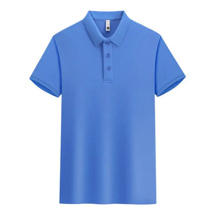 Factory Men's V-neck Polo Shirt Heavy Polyester Cotton Custom Logo Business Uniform Men's Polo Shirt