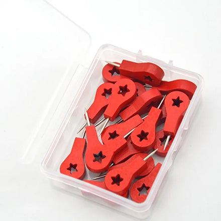 Art Deco Red Wood Eco-Friendly Office Use Drawing Photo Wall Push Pin 40 Pcs Set Xuchi Brand China Origin