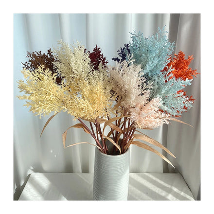 2 Heads Mountain Reeds Dekoration Plant Cheap Wholesale Artificial Flowers