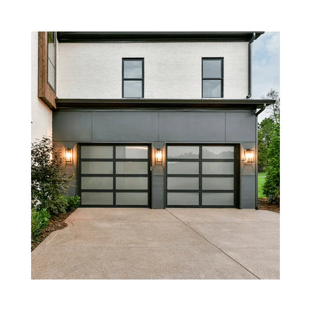 Fine Hot Sale Modern Aluminum Frosted Glass Sectional Garage Doors From China Factory