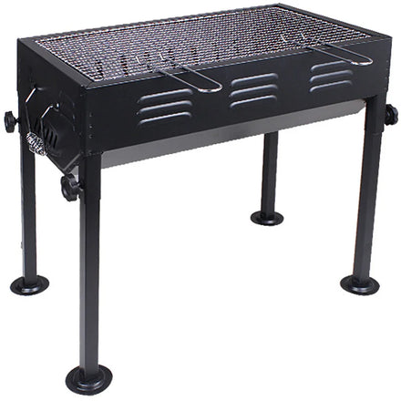 Premium Portable Dual-Zone Charcoal Grill Compact Folding Design with Modern Iron Construction for Camping & Outdoor BBQ