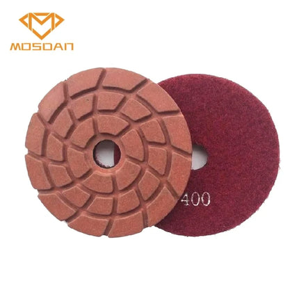 3 Inch Spiral Wet Resin Bond Floor Marble Granite Terrazzo Limestone Polishing Pad Disc