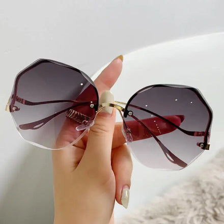2022 New Fashion Summer Glasses Rimless Designer Gradient Sun Glasses Sunglasses Women